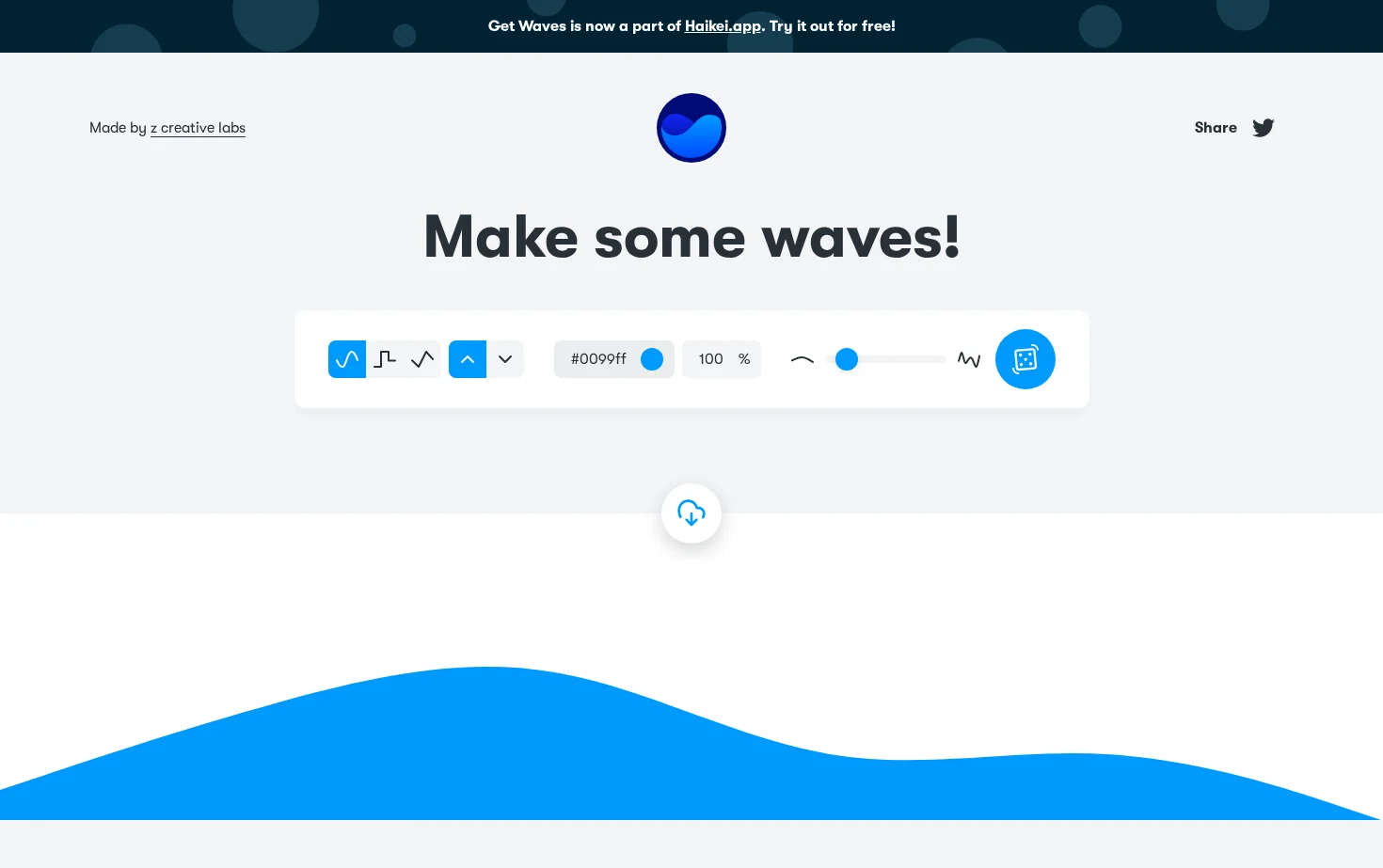 Get Waves 页面快照